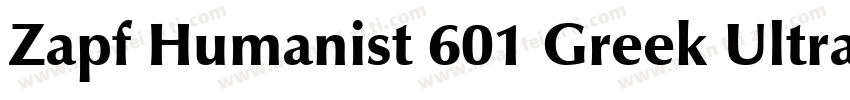 Zapf Humanist 601 Greek Ultra字体转换